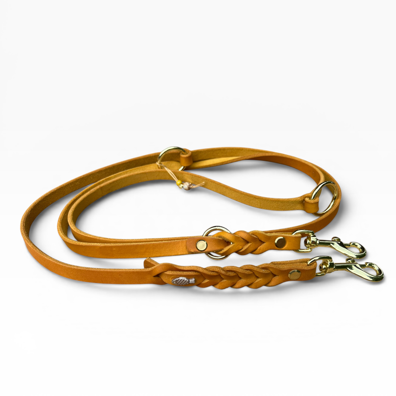 Goldstück Fettlederleine 12mm